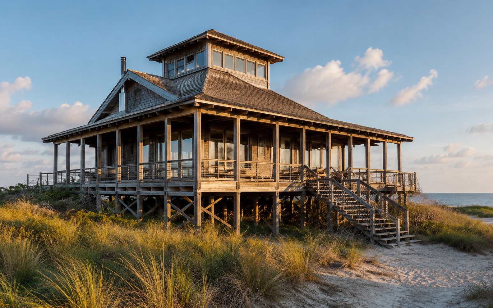 Stilted beach house